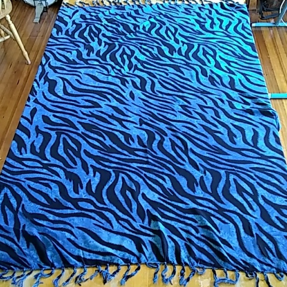 Other - Sarong Wrap Dress Cover-up Blue and Black Design Other - Sarong Wrap Dress Cover-up Blue and Black Design